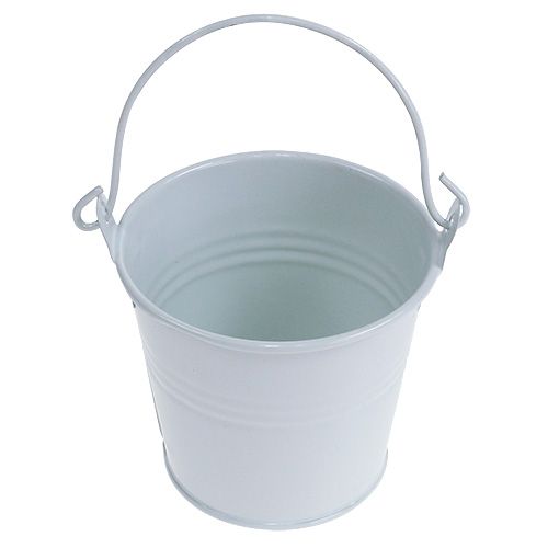 Blecheimer Weiß Ø8cm H7cm 12St | Floristik24.de