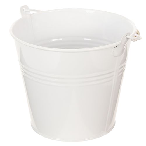 Blecheimer Weiß Ø14cm H12cm 6 St | Floristik24.de