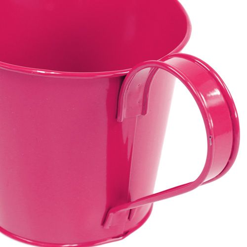 Floristik24 Blechgefäß zum Bepflanzen Pink Ø13cm H10-15cm