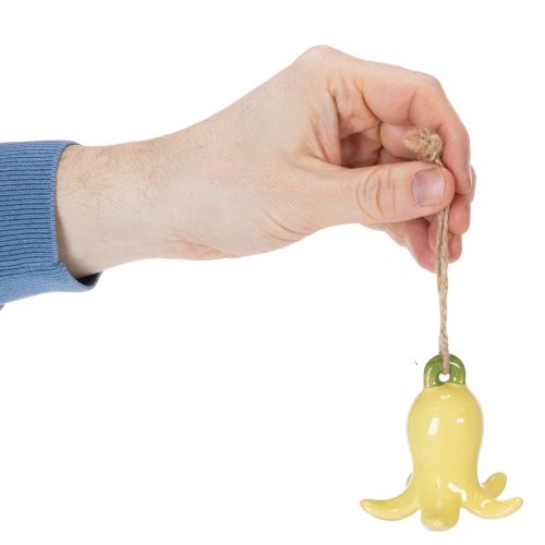 Artikel Keramik Blumenanhänger Fröhliche Gestaltung Blüten Design Frühjahrsdeko 9cm 6St