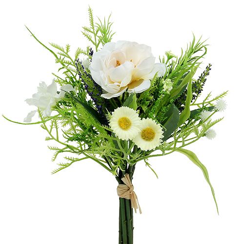 Floristik24 Blütenstrauß mit Bellis Weiß 20cm
