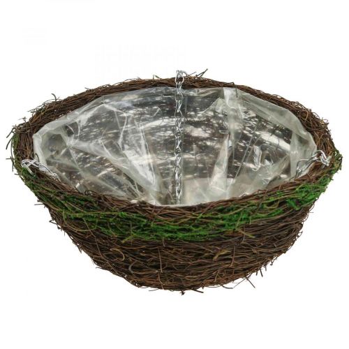 Artikel Blumenampel Braun Hängekorb Pflanzkorb Reben Moos Ø31cm