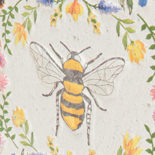 Artikel Blumenkasten zum Hängen Metall Biene Creme Farbig L29cm