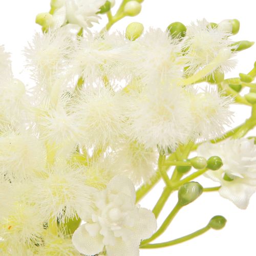Artikel Blumenkranz Mimose Künstlich Creme Weiß Grün Ø25cm