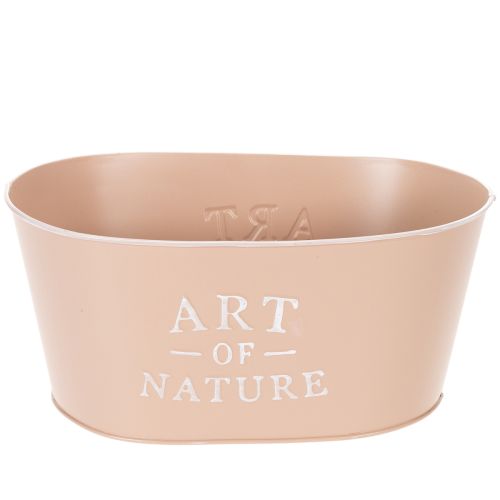 Artikel Blumenschale oval Zink Altrosa Übertopf 27×18cm H12,5cm