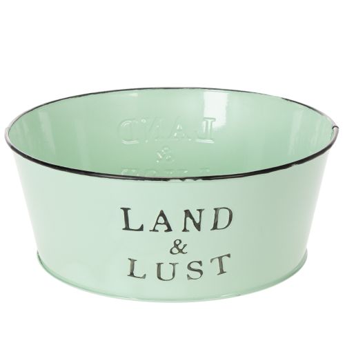 Blumenschale rund Pflanzkübel Mint Übertopf Metall 25×10cm kaufen | Floristik24.de