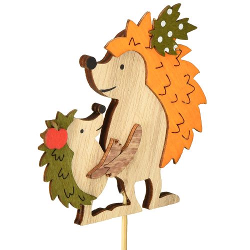Artikel Blumenstecker Igel mit Kind Herbstdeko Holz 8,5cm 8 St