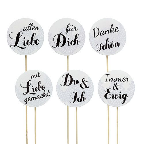 Stecker mit Spruch sort. 24 St