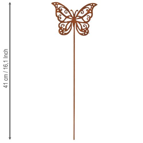 Blumenstecker Metall Rost Schmetterling Deko 10×7cm 3St | Floristik24.de