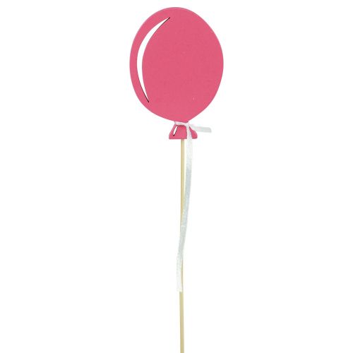 Blumenstecker Strauß Deko Kuchentopper Luftballon Pink 28cm 8St
