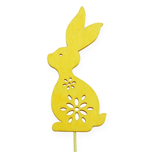Floristik24 Deko-Stecker Hase 3-farbig sortiert 8cm 18 St