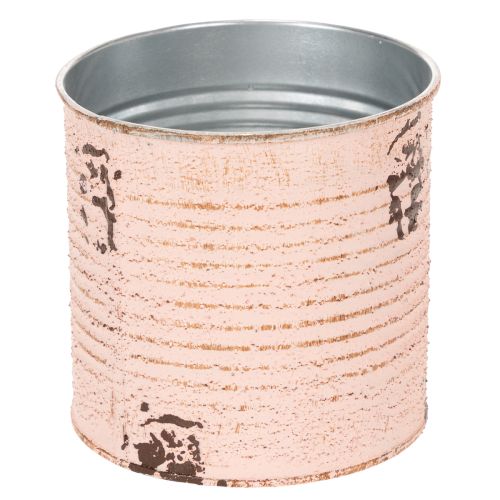 Artikel Blumentopf Deko Dose Lachs Metall Sommerdeko Ø11cm H10,5cm