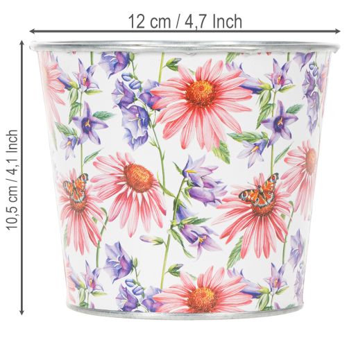 Blumentopf Frühlingsdeko Übertopf Metall Ø12cm H10,5cm | Floristik24.de