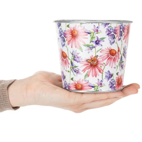 Blumentopf Frühlingsdeko Übertopf Metall Ø12cm H10,5cm | Floristik24.de