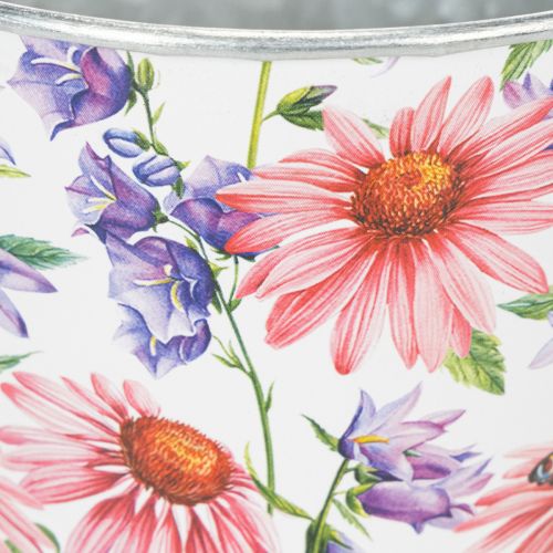 Artikel Blumentopf Frühlingsdeko Übertopf Metall Ø14cm H12,5cm