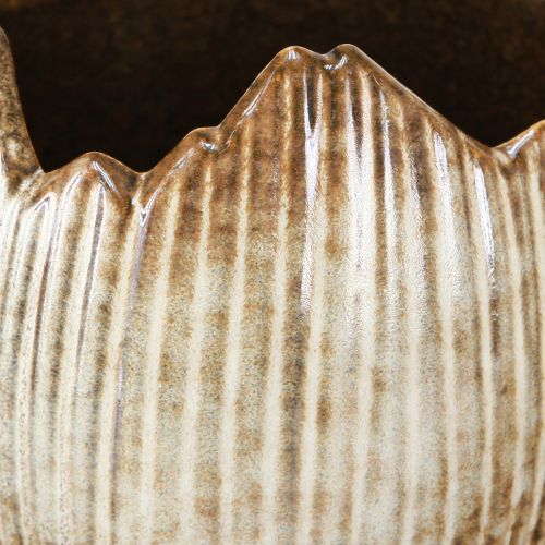 Artikel Blumentopf Keramik Ei Zerbrochen Creme Braun Ø11,5cm 2 St