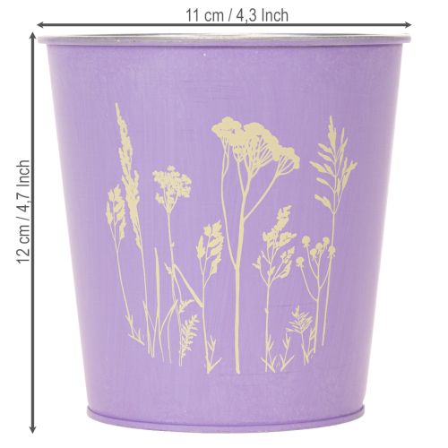 Blumentopf in Pastellfarben mit Blütenmotiv rund für Zimmerpflanzen 12cm 3St | Floristik24.de