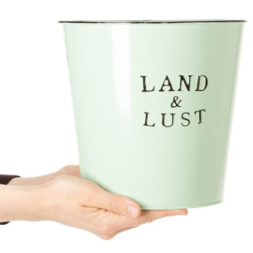 Blumentopf Vintage Pflanzkübel Mint Metalldeko Ø21,5×H16,5cm | Floristik24.de