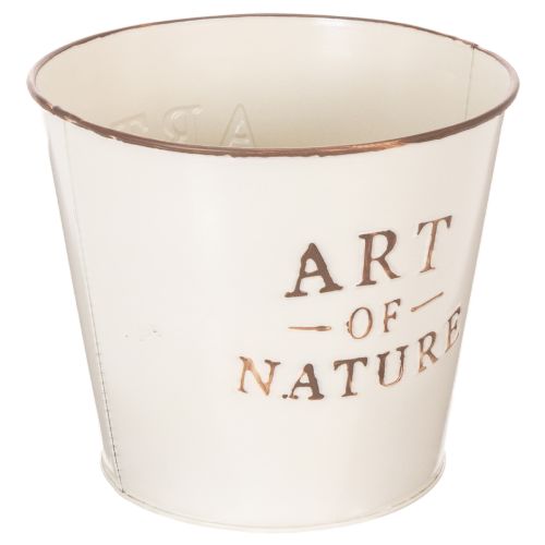 Blumentopf Zink Art of Nature Creme Ø17,5cm H15cm | Floristik24.de