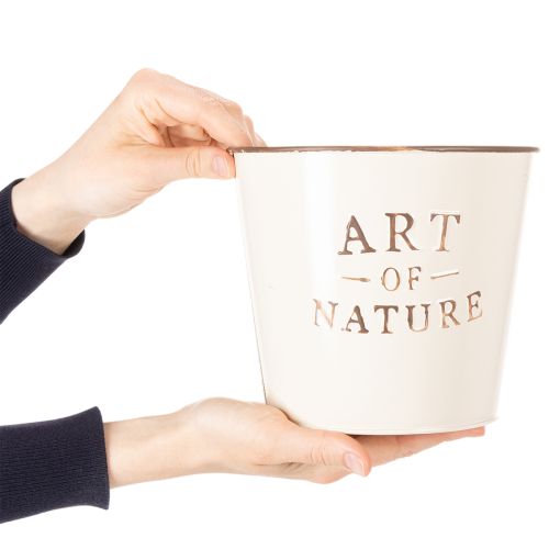 Artikel Blumentopf Zink Art of Nature Creme Ø17,5cm H15cm