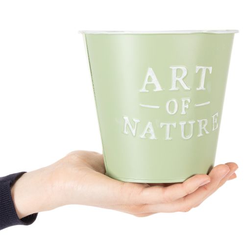 Artikel Blumentopf Zink Art of Nature Mintgrün Ø17,5cm H15cm