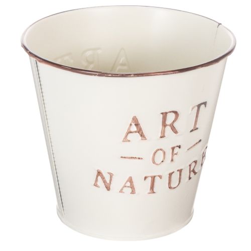 Blumentopf Zink Creme Ø15cm H13,5cm | Floristik24.de