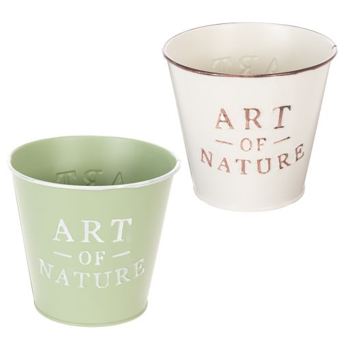 Übertopf Art of Nature mit Schriftzug Dekoration für Fensterbank und Wohnzimmer 15cm 2St
