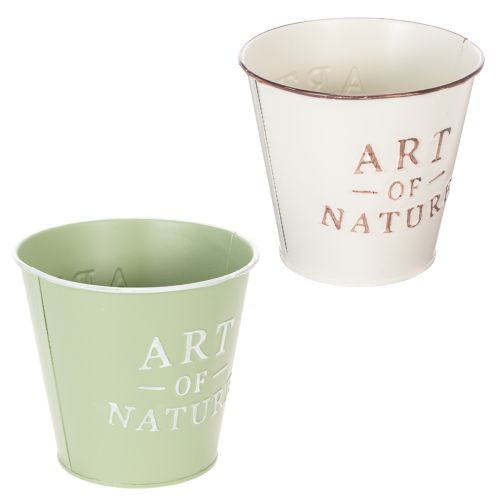 Übertopf Art of Nature mit Schriftzug Dekoration für Fensterbank und Wohnzimmer 15cm 2St | Floristik24.de