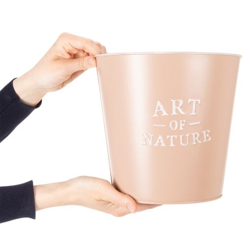 Blumentopf Zink Übertopf Metall Altrosa Ø22cm H21cm | Floristik24.de
