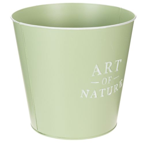 Blumentopf Zink Übertopf Metall Mintgrün Ø22cm H21cm | Floristik24.de