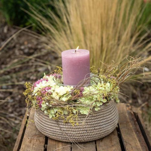 Floristik24 Blumentopf Boho Schale Flechtmuster Keramik Ø26cm H10cm