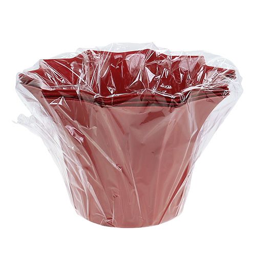 Floristik24 Blumentopf Plastik Rot Ø12cm 10St