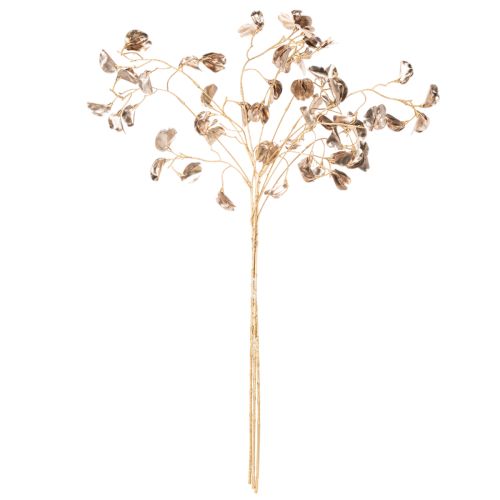 Bohnenblütenzweig Metallic Kunstpflanze Weihnachten 80cm 3St | Floristik24.de