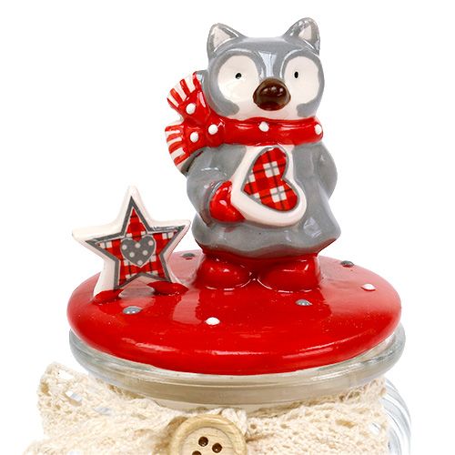 Floristik24 Bonbonglas mit Deckel Fuchs Ø7,5cm H16cm