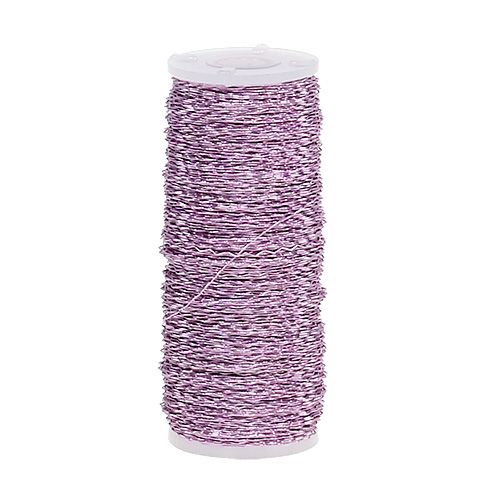 Floristik24 Bouilloneffektdraht Ø0,30mm 100g/140m Lavendel