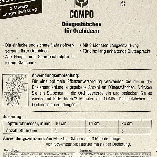 Floristik24 COMPO Düngestäbchen für Orchideen 20St