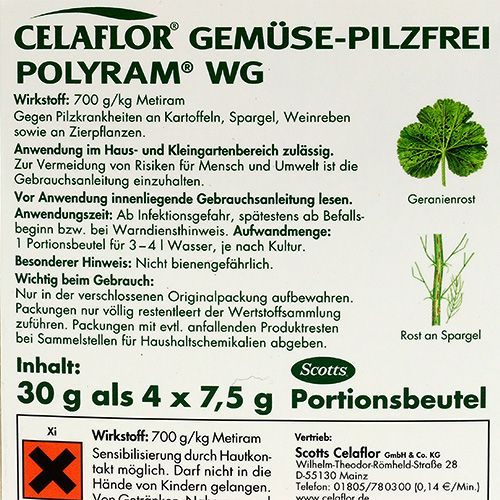 Floristik24 Celaflor Gemüse-Pilzfrei Polyram WG 30g