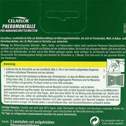 Floristik24 Celaflor Pheromonfalle für Nahrungsmittelmotten 3St