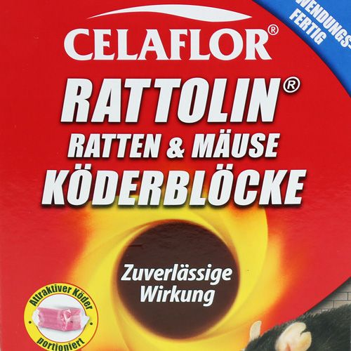 Floristik24 Celaflor Rattolin Ratten & Mäuse Köderblöcke 400g