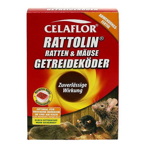 Floristik24 Celaflor Rattolin Ratten & Mäuse Getreideköder 500g