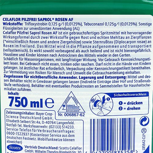 Floristik24 Celaflor Rosen-Pilzfrei Saprol Spray 750ml