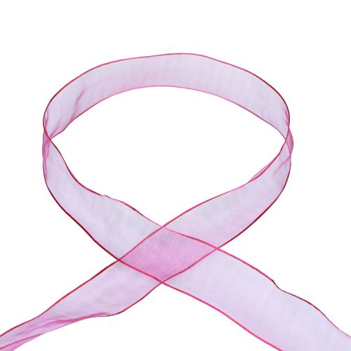 Floristik24 Chiffonband Organzaband Dekoband Organza Violett 40mm 20m