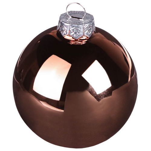 Christbaumkugeln Silber Apricot Glaskugeln Ø5cm 24 St | Floristik24.de