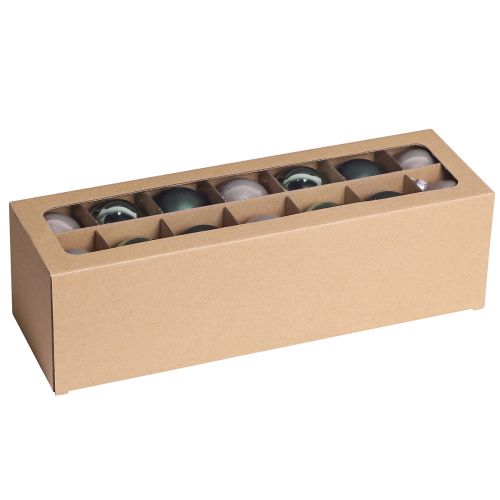 Christbaumkugeln aus Glas Grün Perlmuttgrau Ø5cm 24 St | Floristik24.de