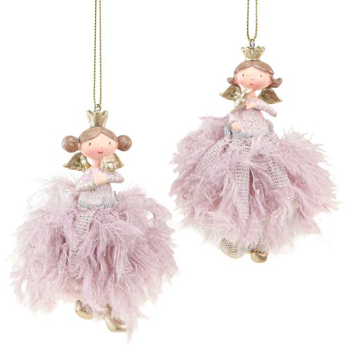 Christbaumschmuck Engel Deko Prinzessin Rosa 11cm 4St