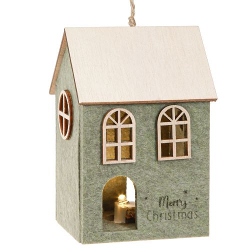 Artikel Filzhaus Christbaumschmuck Grün LED Deko 2er Set