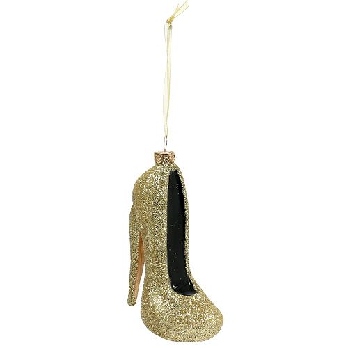 Floristik24 Christbaumschmuck Pumps Gold 10,5cm 2St