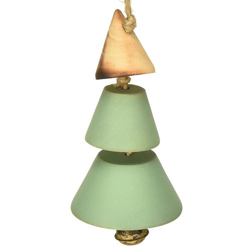 Artikel Christbaumschmuck, Tannenbaum zum Hängen, Weihnachten Grün/Natur H10cm L24cm 4St