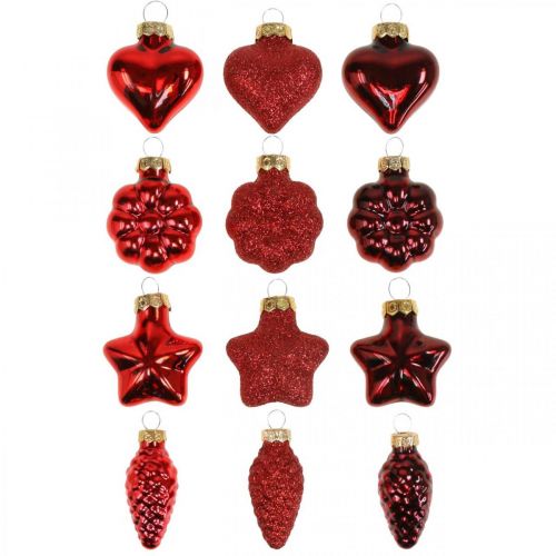 Christbaumschmuck Glas Weihnachtsbaumschmuck Rot 12St