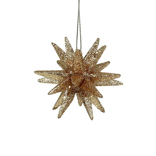 Christbaumschmuck Glitzersterne 7,5cm 8St Gold